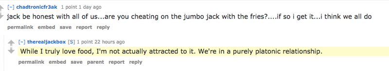 Illustration for article titled Shit got weird during the Jack In The Box mascot's Reddit AMA